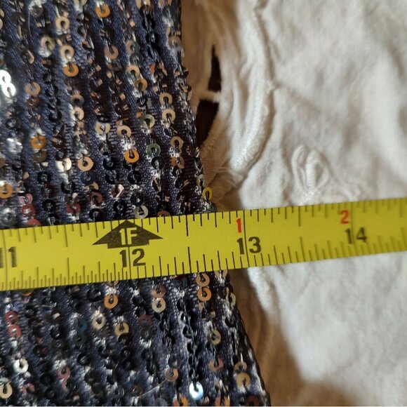 Guess Silver Ombre One Shoulder Sequin Mini Dress Sze S NWT Party Cocktail Dress - Picture 9 of 10